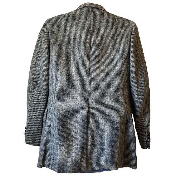 Harris Tweed Vintage Sport Coat Andhurst Gray Check Fleck Scottish Wool 38 40 - Picture 5 of 15